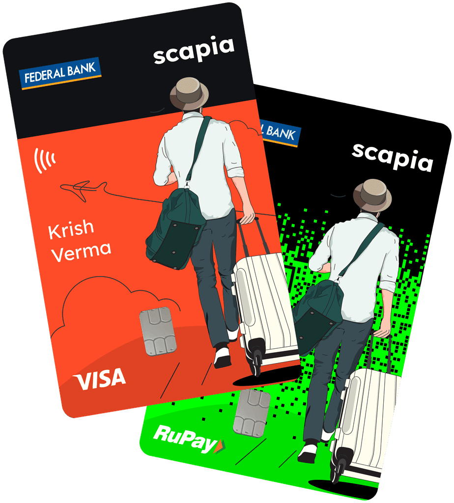 Scapia Visa & RuPay Credit Cards Mockup
